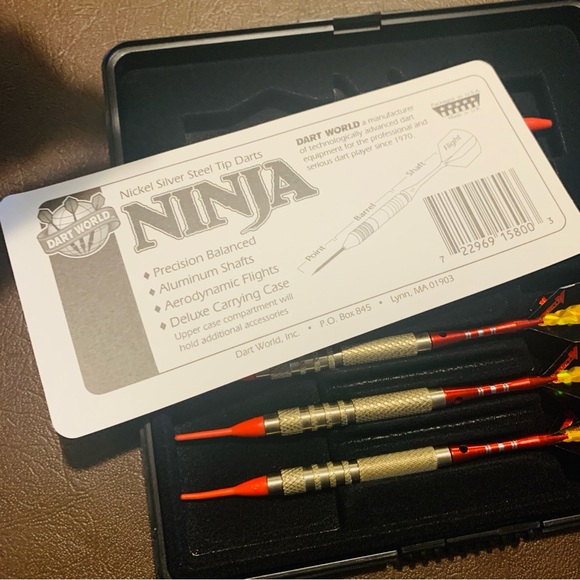 NINJA Rubber TIP DART SET Of 4 by Dart World, 20 gram - Picture 2 of 11
